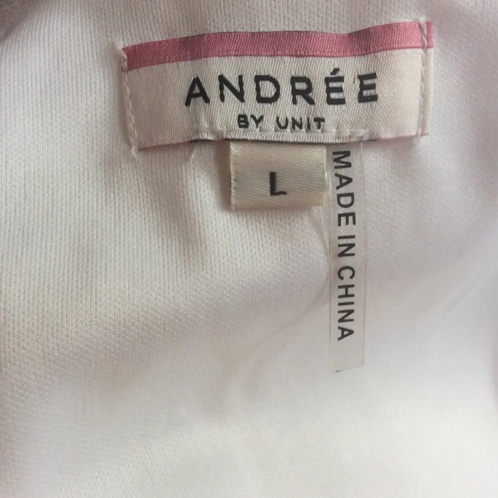 Andree by Unit White Colorful Boho Tiered Dress Size Large - Picture 3 of 4